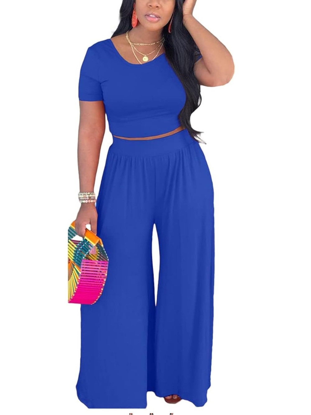 Royal Blue Two Piece Outfit